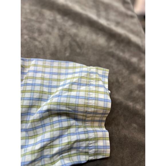 Barbour Shirt‎ Mens Medium Blue Country Tattersall Check Button Up Short Sleeve - Picture 2 of 7